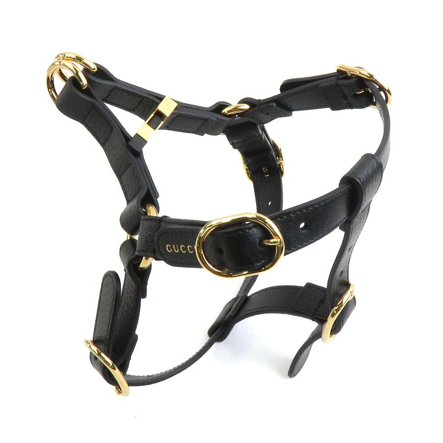 GUCCI グッチ 犬用ハーネス レザー ブラック : ブランドバリュー