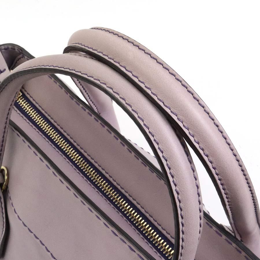 トッズ TOD'S ハンドバッグ ショルダーバッグ レザー パープル