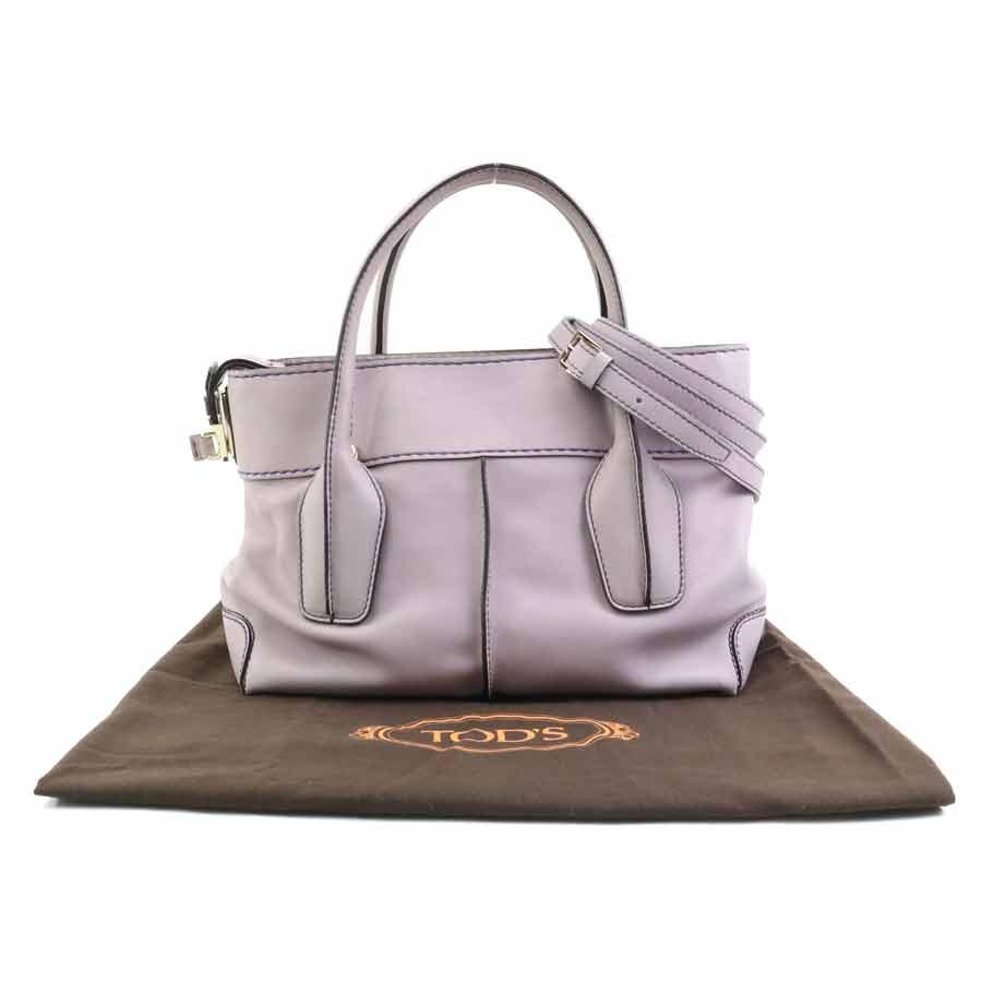 美品❣️ TODSトッズ レザーショルダーバッグ 斜め掛けレディースライトパープル トッズ TOD'S ハンドバッグ ショルダーバッグ レザー パープル