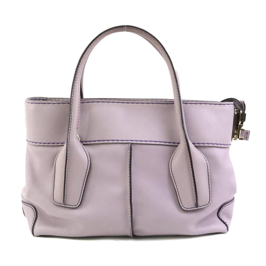 トッズ TOD'S ハンドバッグ ショルダーバッグ レザー パープル