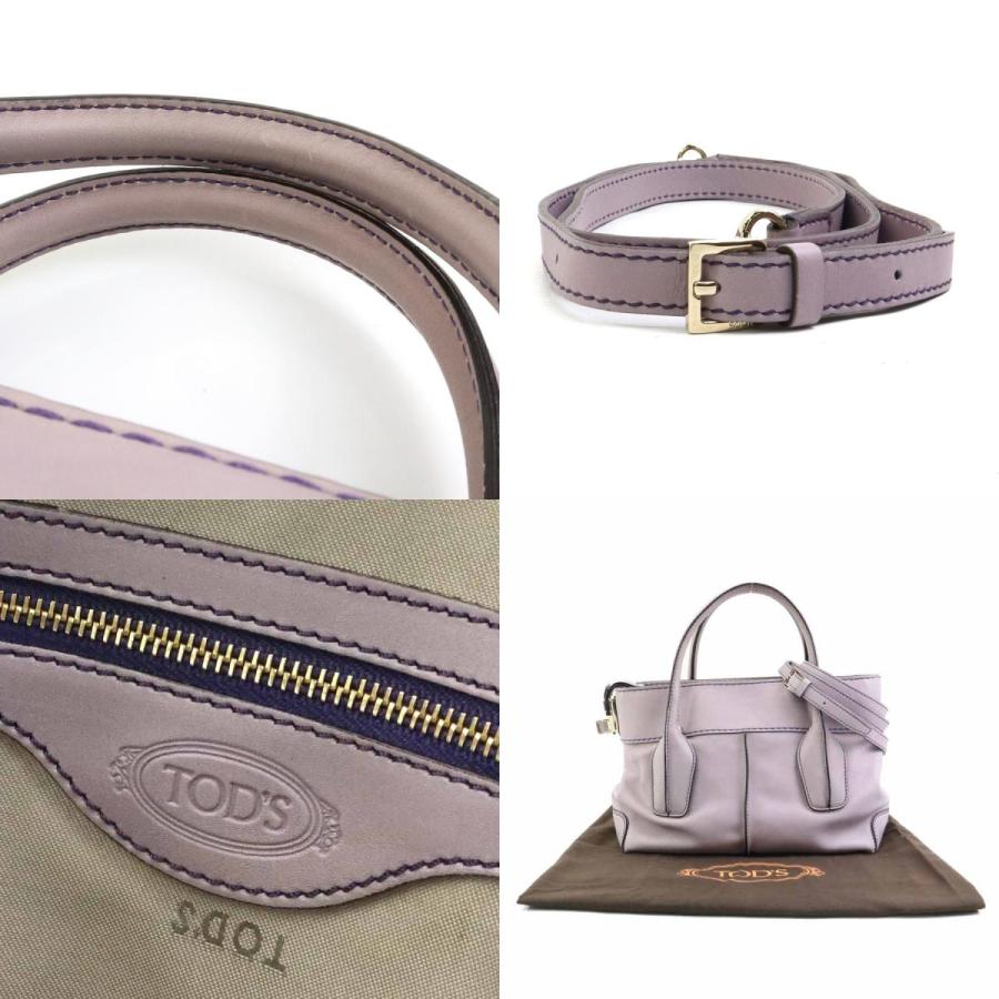 【2点】トッズ　Gバッグ　2way ショルダーバッグ　ハンド　レザー　紫 トッズ TOD'S ハンドバッグ ショルダーバッグ レザー パープル