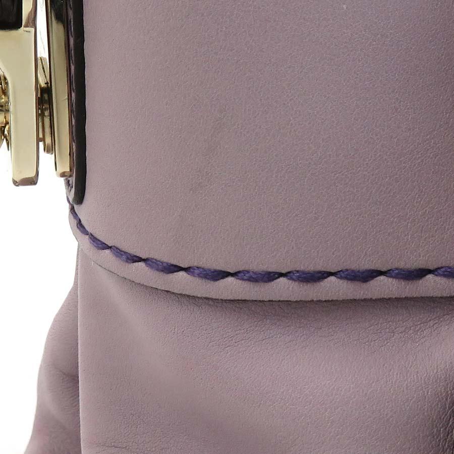 トッズ TOD'S ハンドバッグ ショルダーバッグ レザー パープル
