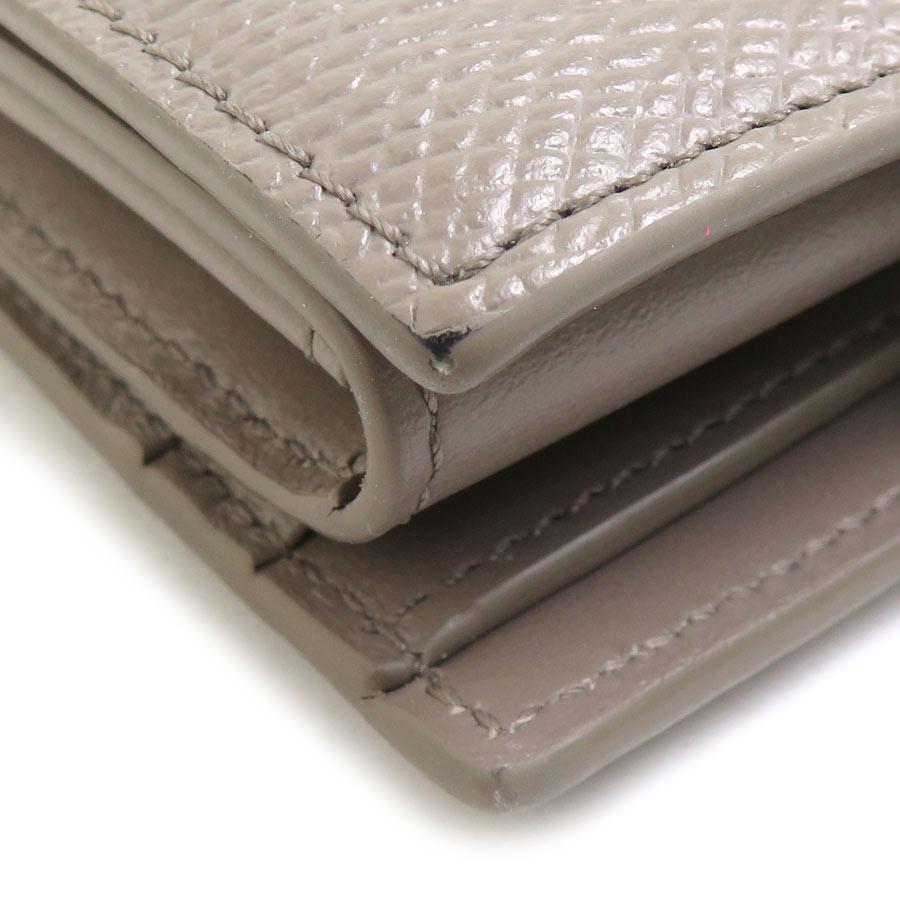 CELINE（セリーヌ） 二つ折り財布 レザー グレージュ×ブルーグレー