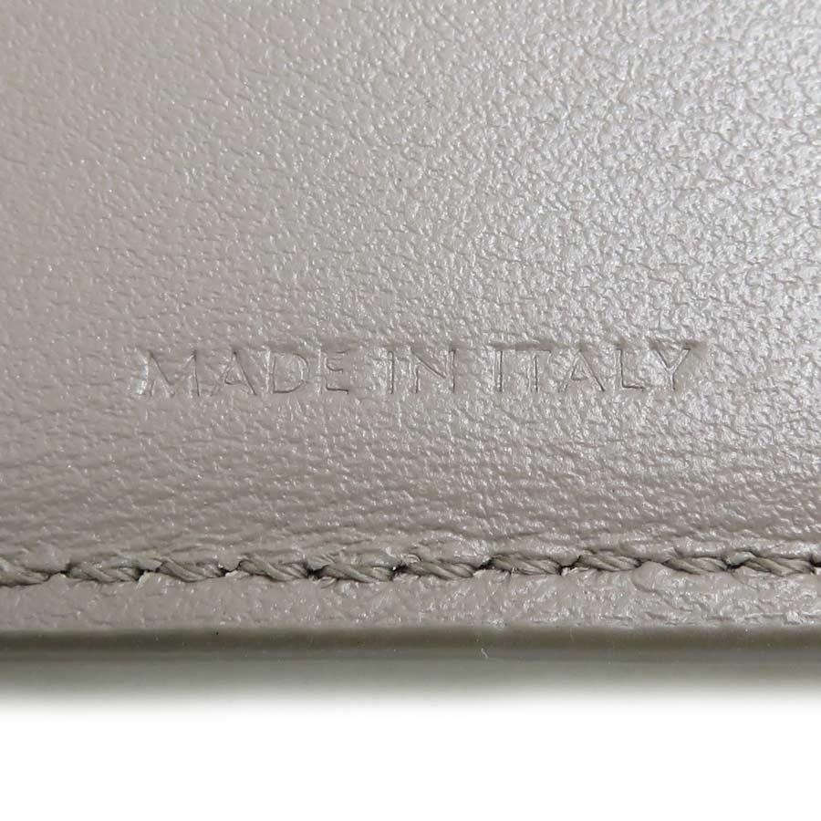 CELINE（セリーヌ） 二つ折り財布 レザー グレージュ×ブルーグレー