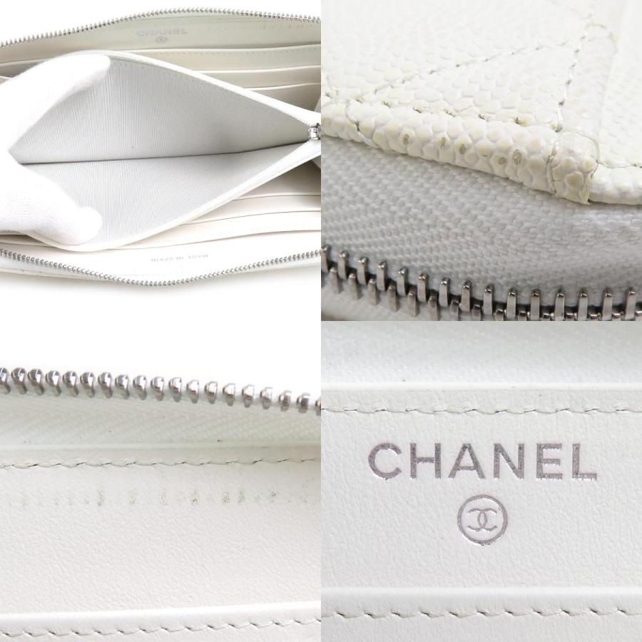 CHANEL シャネル ラウンドファスナー長財布 キャビアスキン CHANEL シャネル ラウンドファスナー長財布 キャビアスキン