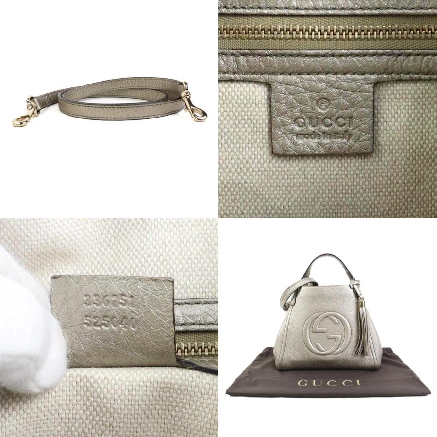 GUCCI ハンドバッグ メタリックレザー GUCCI（グッチ） ハンドバッグ ショルダーバッグ レザー メタリック