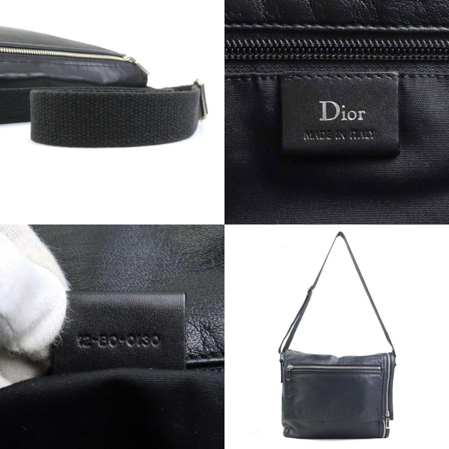 Dior HOMME ディオール オム DIOR ショルダーバッグ レザー ブラック