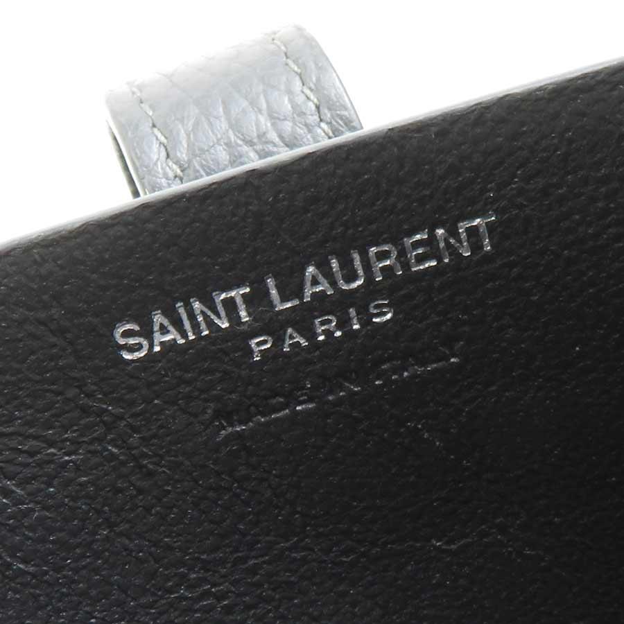 サンローラン SAINT LAURENT カードケース レザー グレー : ブランド
