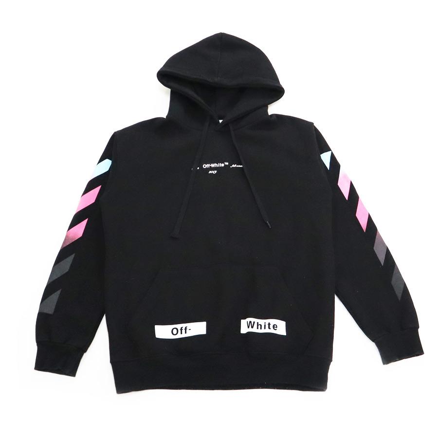 2点セット！Off-White 黒パーカー Off-White アートプリント 2点セット！Off-White 黒パーカー Off-White アートプリント Off-White
