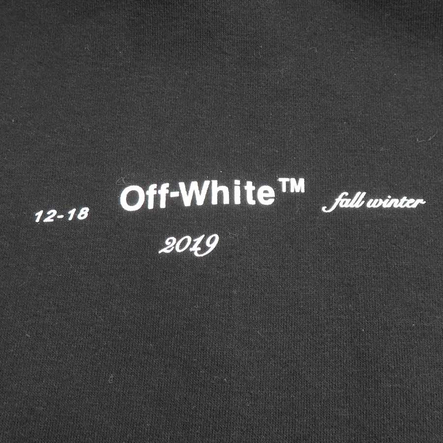 オフホワイト OFF-WHITE パーカー コットン ブラック : ブランド