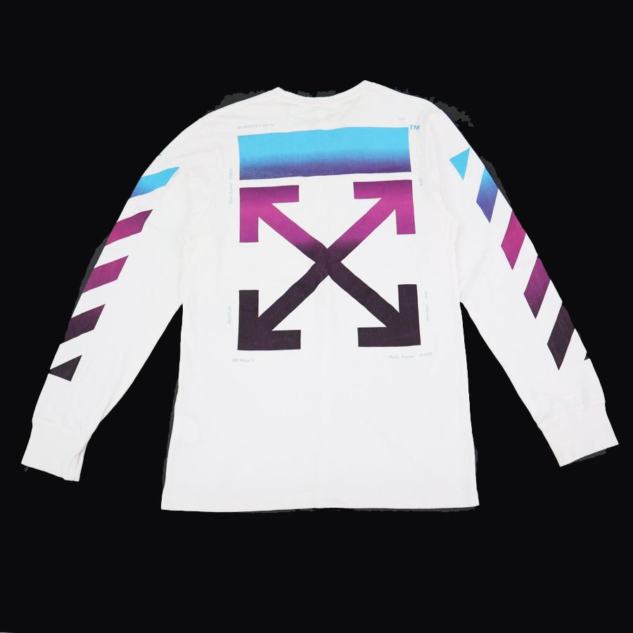 オフホワイト OFF-WHITE 長袖Tシャツ コットン ホワイト : ブランド