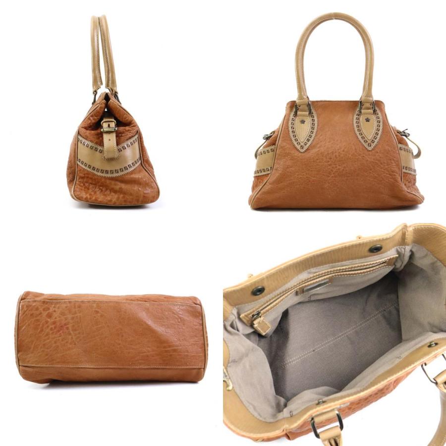 FENDI レザーハンドバッグ　ブラウン FENDI（フェンディ） ハンドバッグ レザー ブラウン : ブランド