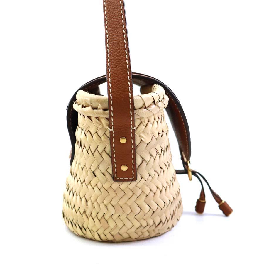 Chloe（クロエ） ショルダーバッグ ストロー/レザー ブラウン