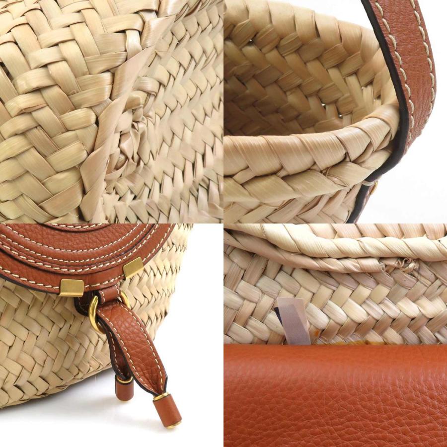 Chloe クロエ ショルダーバッグ ブラウン×ナチュラル 14057 レディース【中古】 56207k Chloe クロエ ショルダーバッグ ストロー/レザー ブラウン×ナチュラル