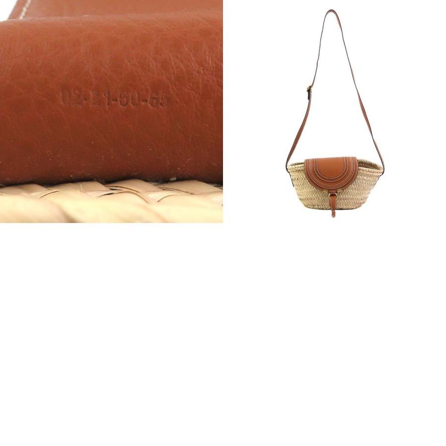 Chloe クロエ ショルダーバッグ ブラウン×ナチュラル 14057 レディース【中古】 56207k Chloe クロエ ショルダーバッグ ストロー/レザー ブラウン×ナチュラル