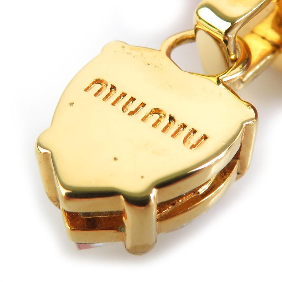 【 正規品 美品 】 miumiu ナッパレザーメタルブレスレット miumiu ミュウミュウ ナッパレザー メタル ブレスレット 【公式通販】
