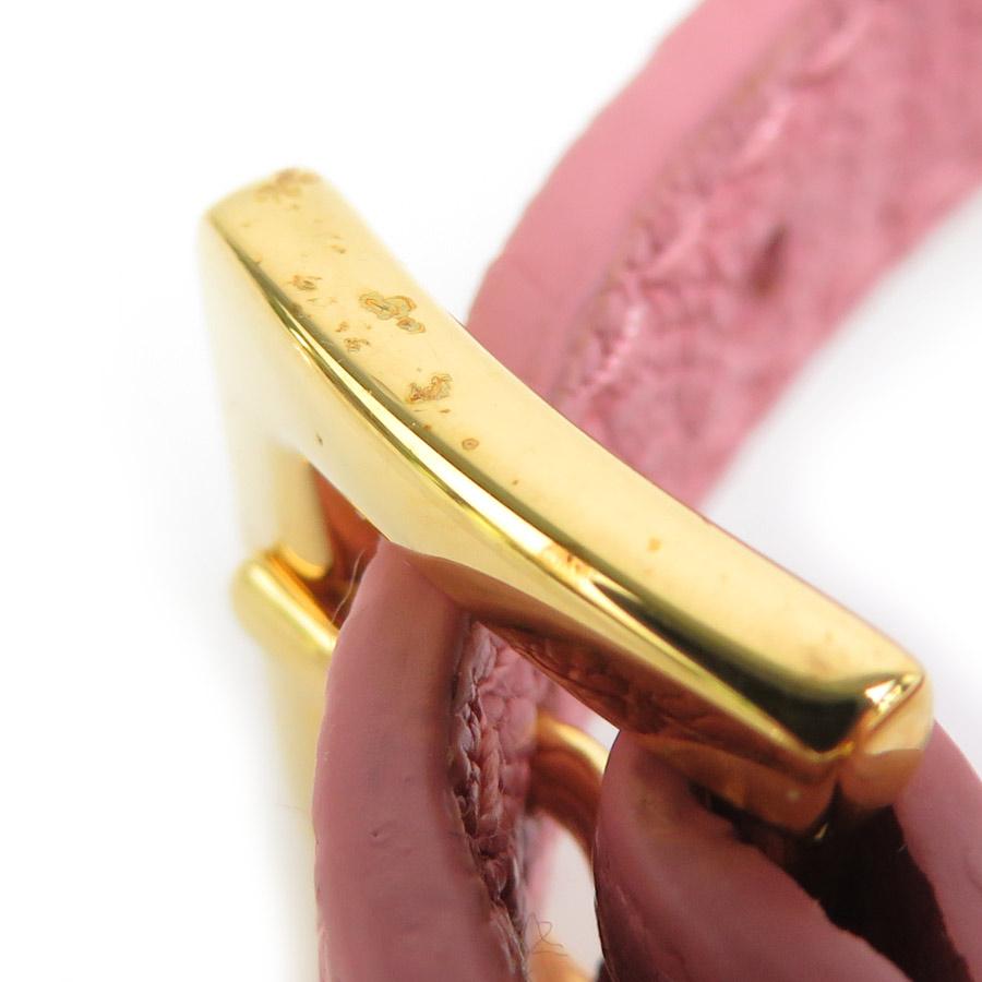 miu miu（ミュウミュウ） ブレスレット レザー/メタル ピンク