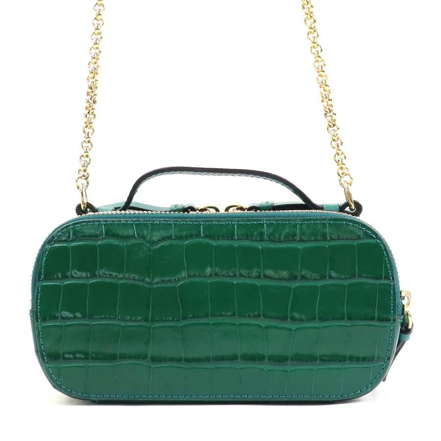 Chloe（クロエ） ショルダーバッグ 型押しレザー グリーン : ブランド