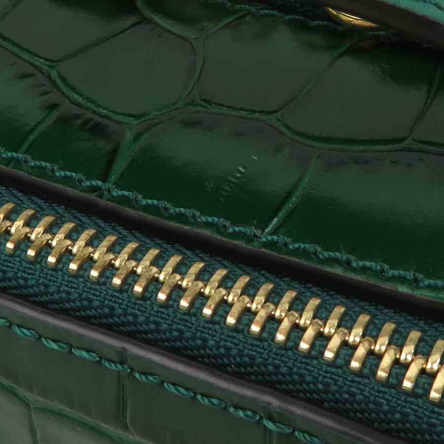 クロエ Chloe ショルダーバッグ 型押しレザー グリーン レディース 送料無料【中古】 56227a Chloe - クロエ Chloe ショルダーバッグ 型押しレザー グリーン