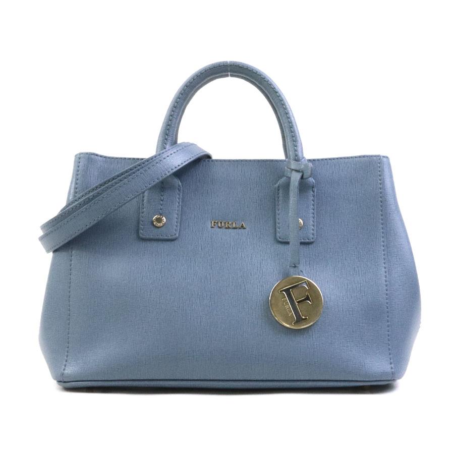 FURLA（フルラ） ハンドバッグ ショルダーバッグ レザー ブルー