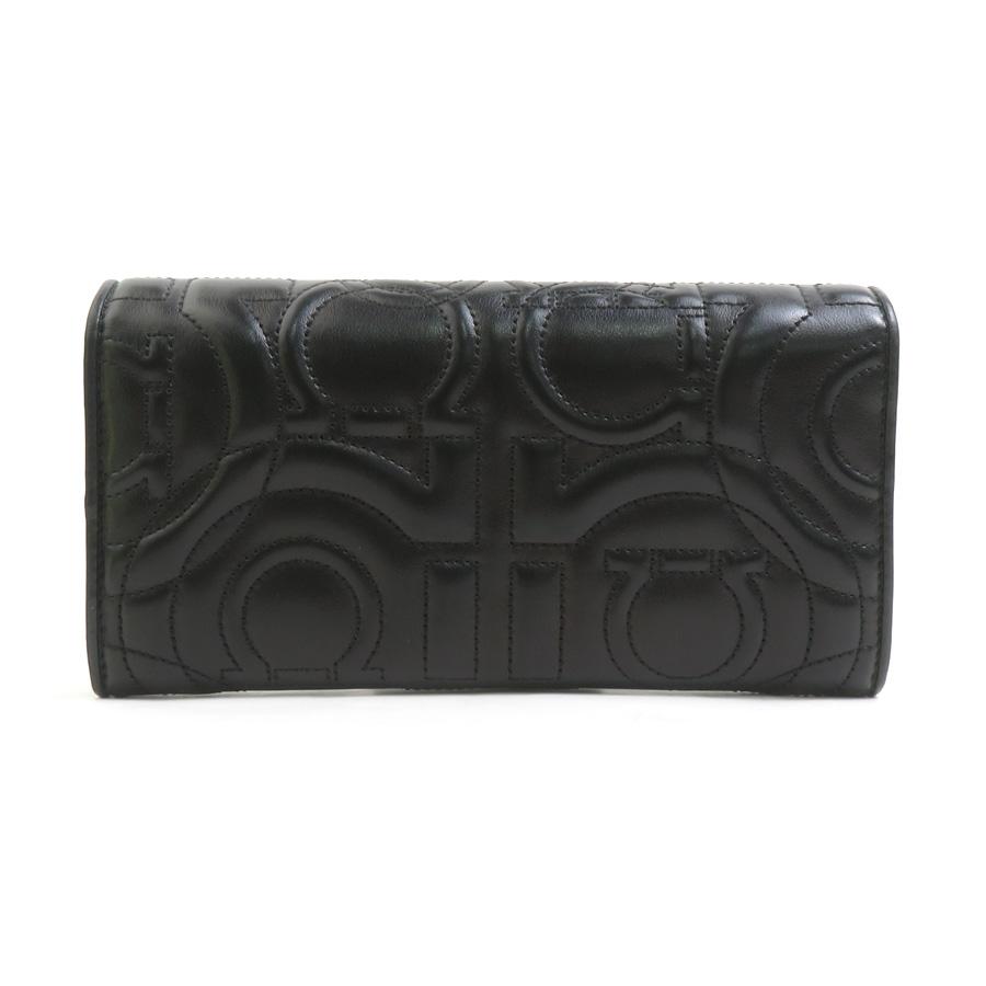 新品　箱付き　Salvatore Ferragamo 長財布　ガンチーニ　黒 サルヴァトーレフェラガモ Salvatore Ferragamo 長財布 ガンチーニ