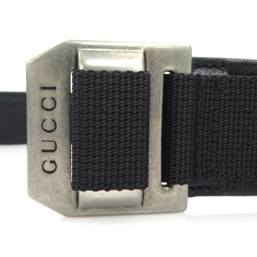 GUCCI（グッチ） ベルト レザー/ナイロン ブラック : ブランドバリュー