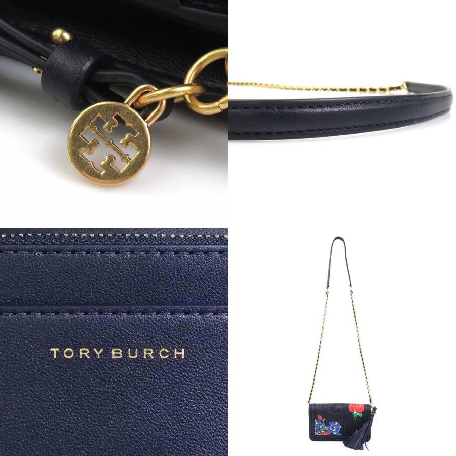 TORY BURCH（トリーバーチ） チェーンウォレット レザー ネイビー