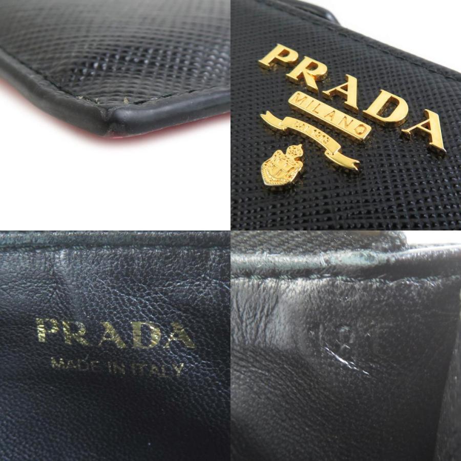 PRADA プラダ コインケース ブラック×ピンク : ブランドバリュー  
