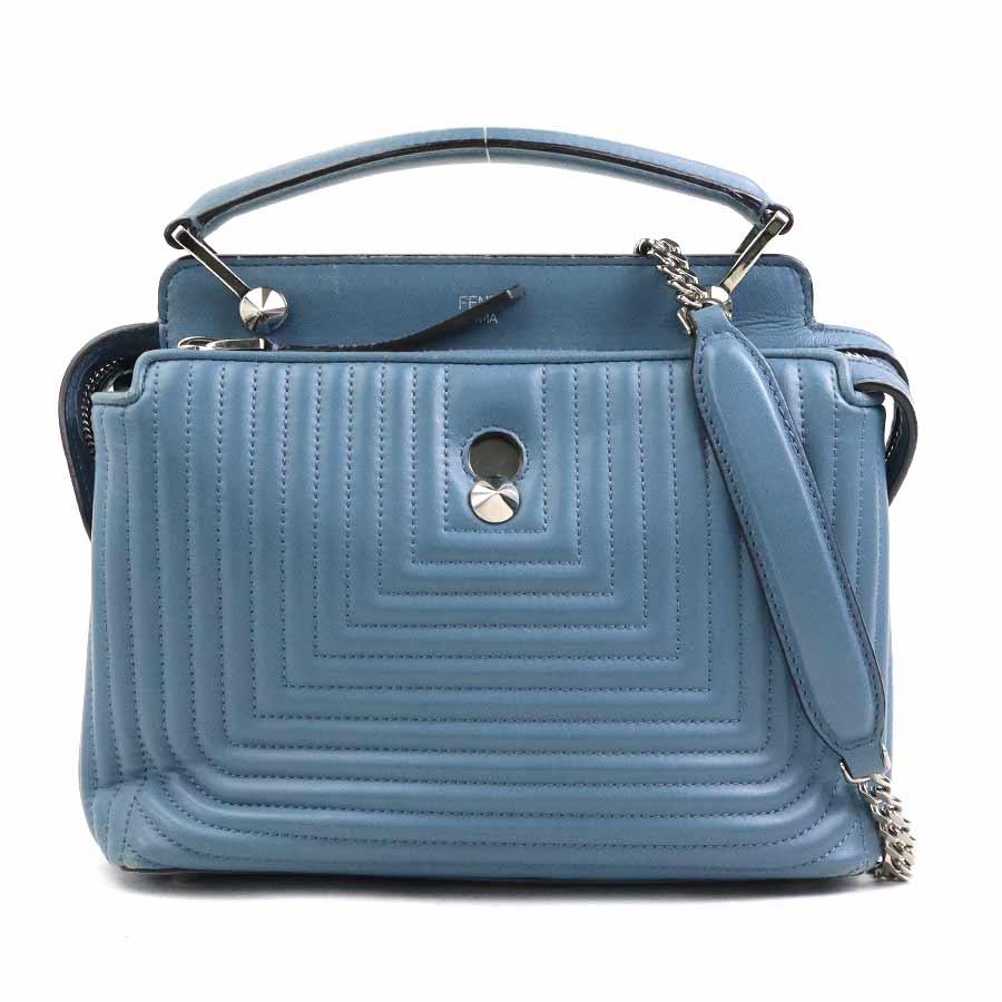 FENDI ドットコム ショルダーバッグ FENDI（フェンディ） ショルダーバッグ ドットコム レザー ブルー