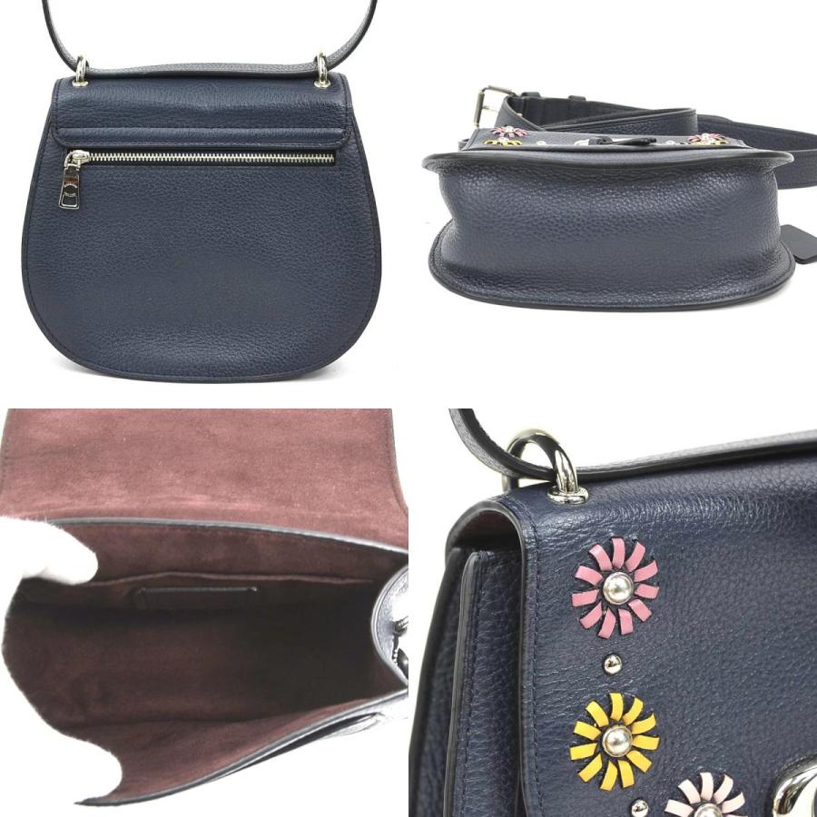 COACH（コーチ） ショルダーバッグ レザー ネイビー : ブランド