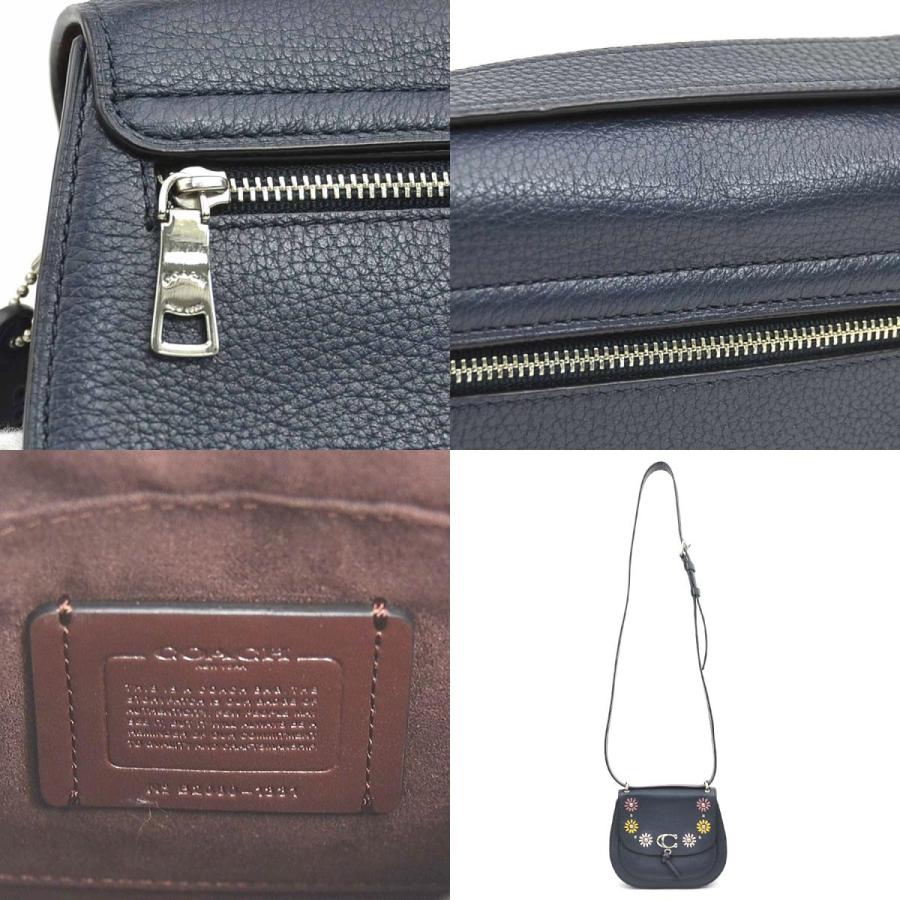 COACH（コーチ） ショルダーバッグ レザー ネイビー : ブランド