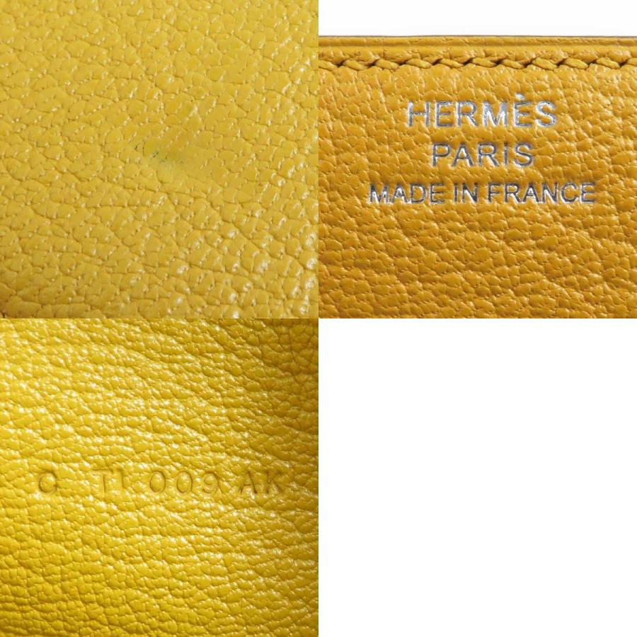HERMES エルメス 二つ折り財布 クリック12 シェーブル 推定ジョーヌ  