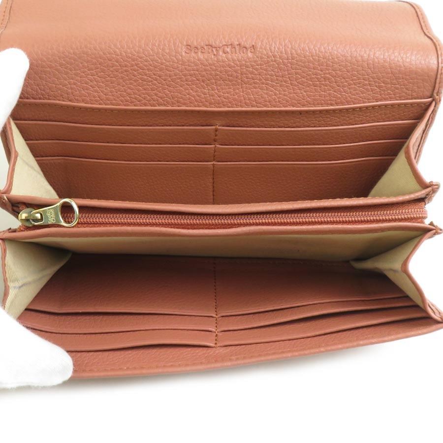 Chloe クロエ 長財布 レザー ピンク 本革 ゴールド金具 L字ジップ Chloe クロエ L字ファスナー 長財布 クロエCジップドロングウォレット