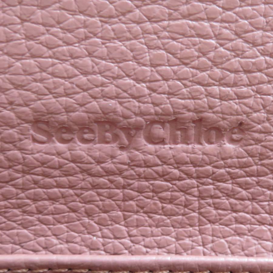 SEE BY CHLOE（シーバイクロエ） 長財布 レザー ピンク : ブランド