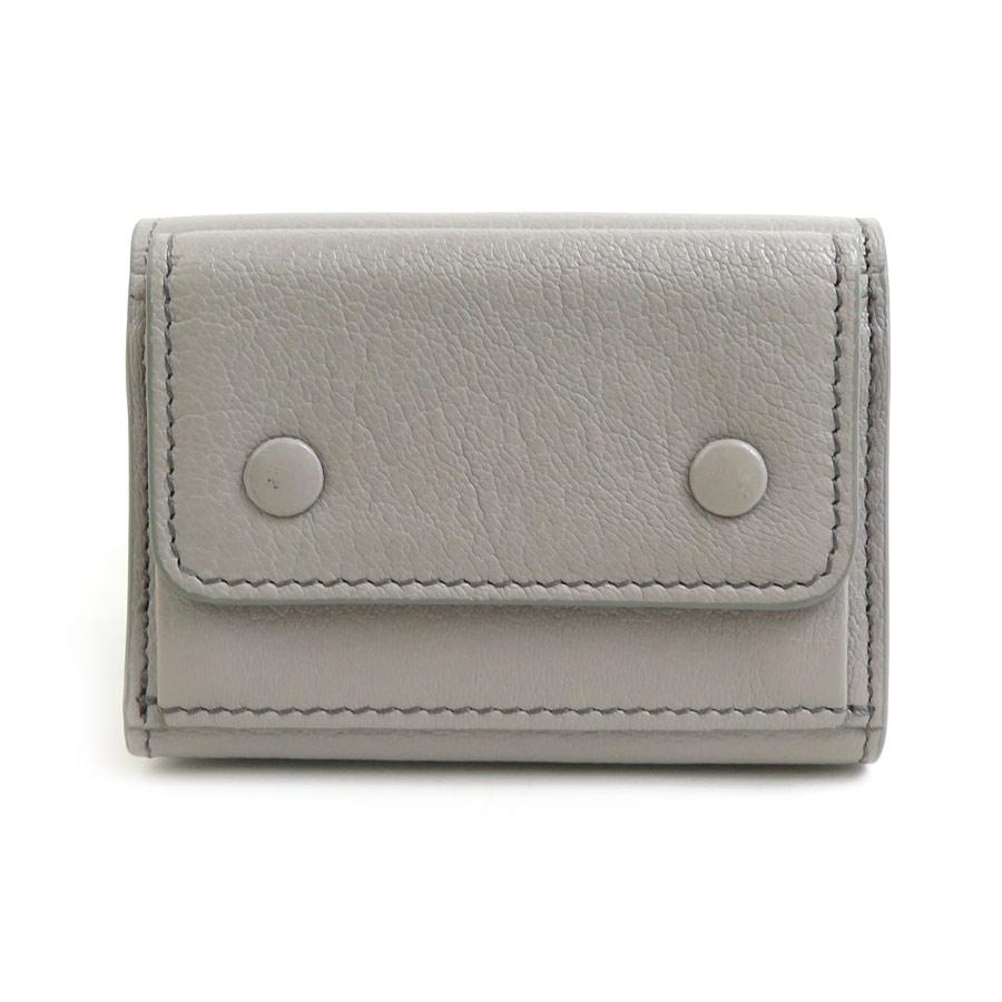 Maison Margiela メゾン マルジェラ 三つ折り財布 グレー メゾンマルジェラ Maison Margiela 三つ折り財布 レザー グレー