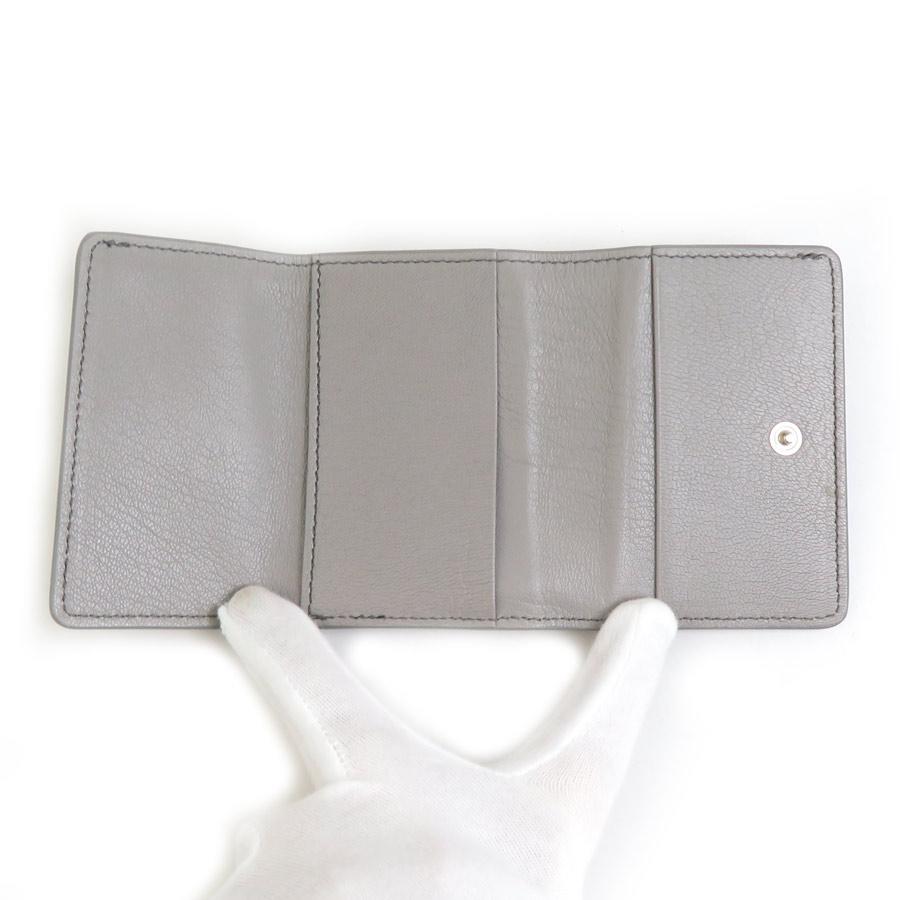 メゾンマルジェラ Maison Margiela 三つ折り財布 レザー グレー