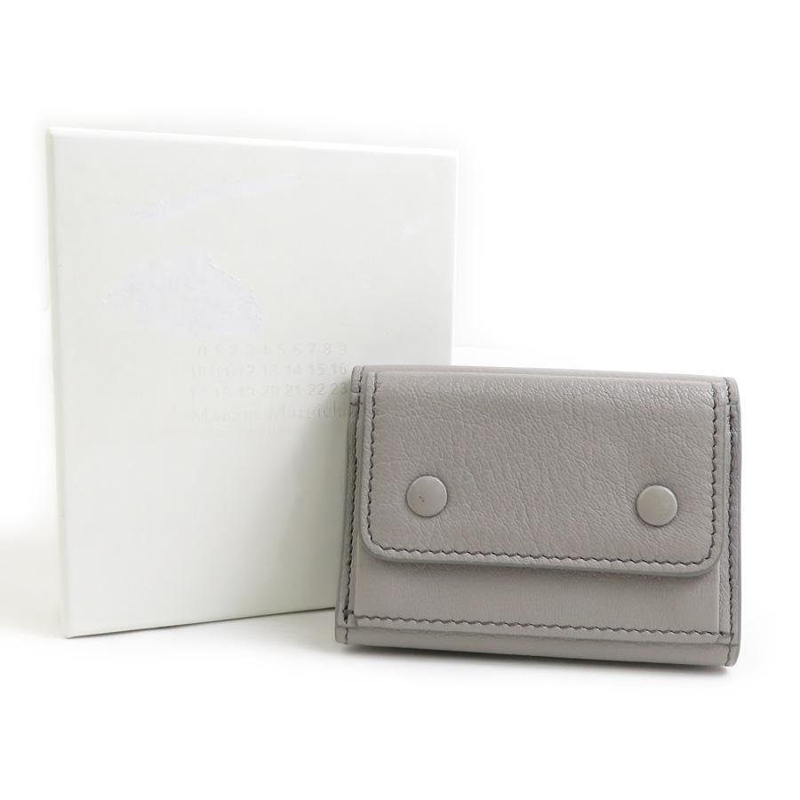 メゾンマルジェラ Maison Margiela 三つ折り財布 レザー グレー