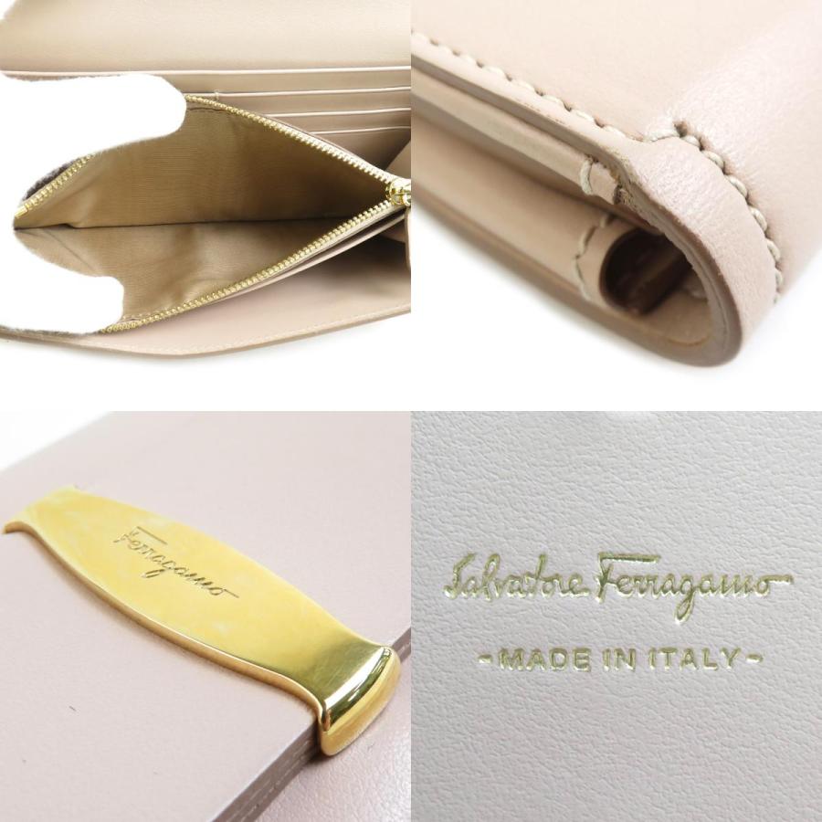 Salvatore Ferragamo サルヴァトーレフェラガモ 長財布 ベージュ 14059 レディース【中古】 56383a サルヴァトーレフェラガモ Salvatore Ferragamo 長財布 レザー
