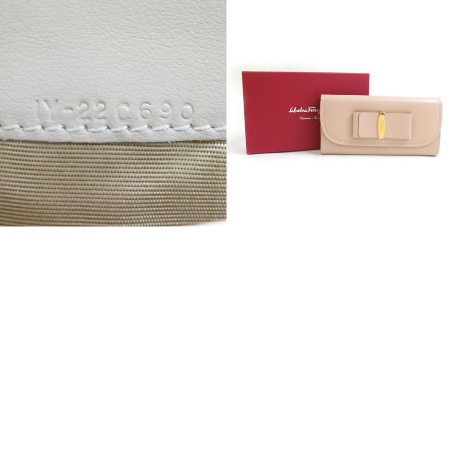 Salvatore Ferragamo サルヴァトーレフェラガモ 長財布 ベージュ 14059 レディース【中古】 56383a サルヴァトーレフェラガモ Salvatore Ferragamo 長財布 レザー