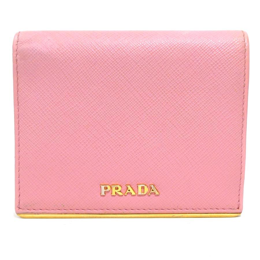 PRADA（プラダ） 二つ折り財布 レザー ピンク : ブランドバリュー