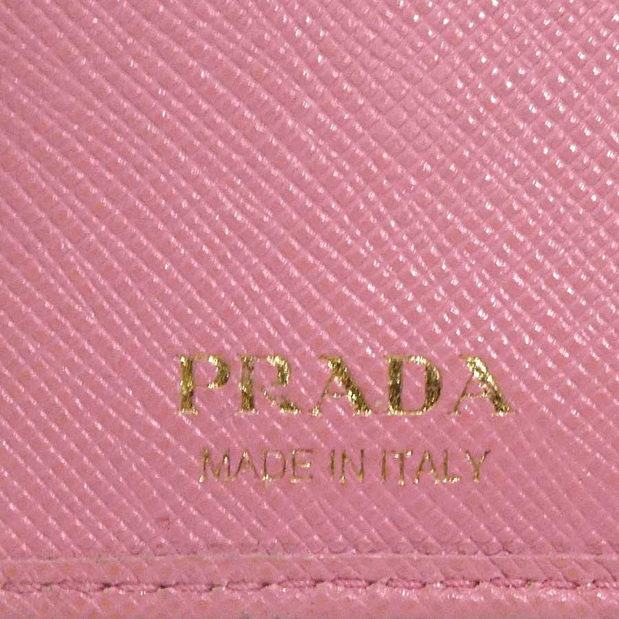 PRADA プラダ 折財布 ウォレット ピンク レザー PRADA（プラダ） 二つ折り財布 レザー ピンク : ブランドバリュー