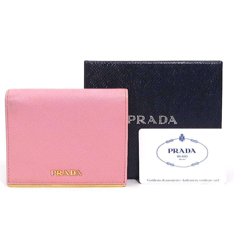 PRADA（プラダ） 二つ折り財布 レザー ピンク : ブランドバリュー