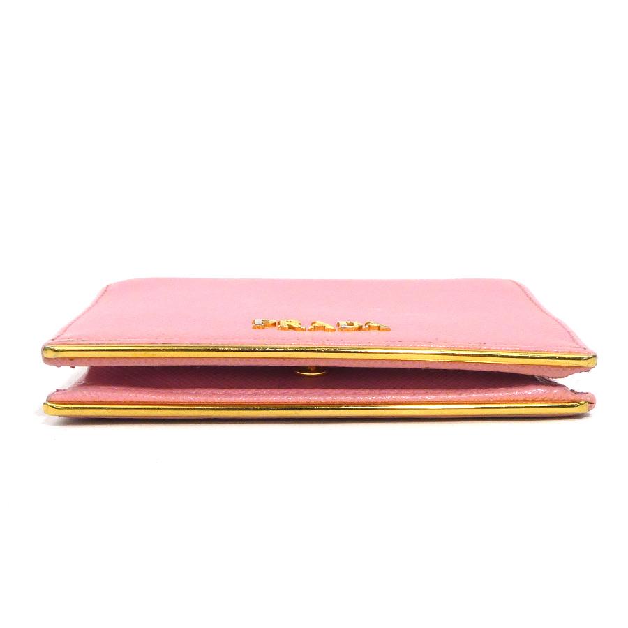 PRADA プラダ 折財布 ウォレット ピンク レザー PRADA（プラダ） 二つ折り財布 レザー ピンク : ブランドバリュー