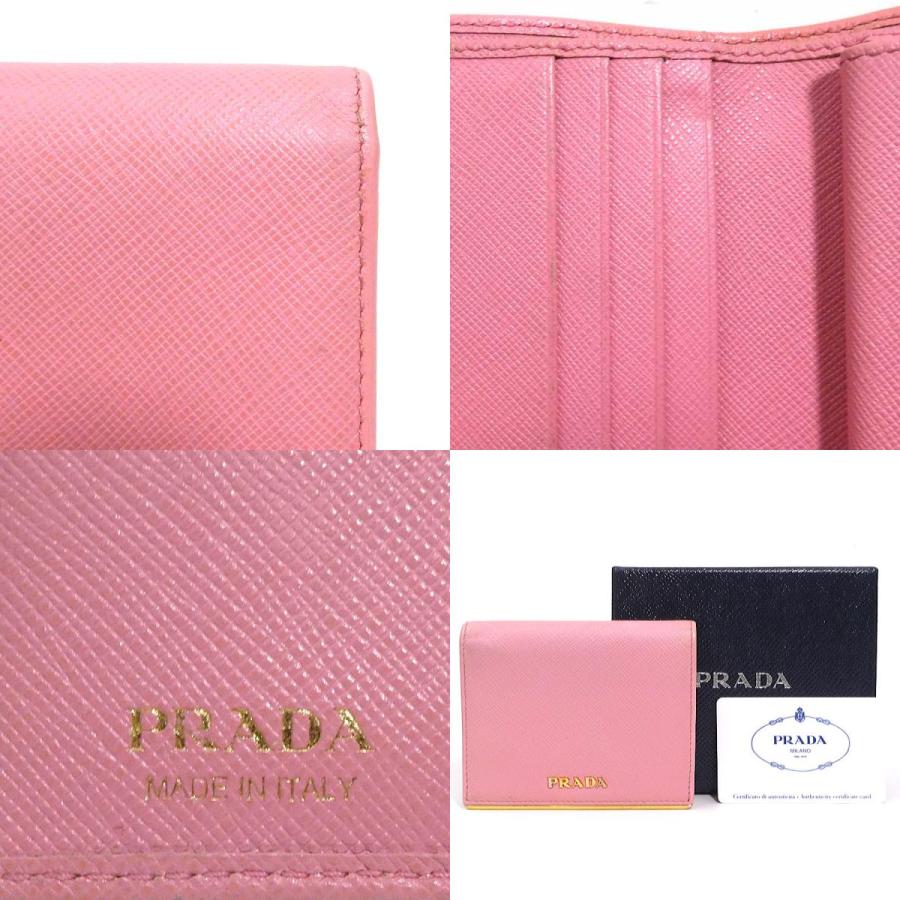 PRADA（プラダ） 二つ折り財布 レザー ピンク : ブランドバリュー