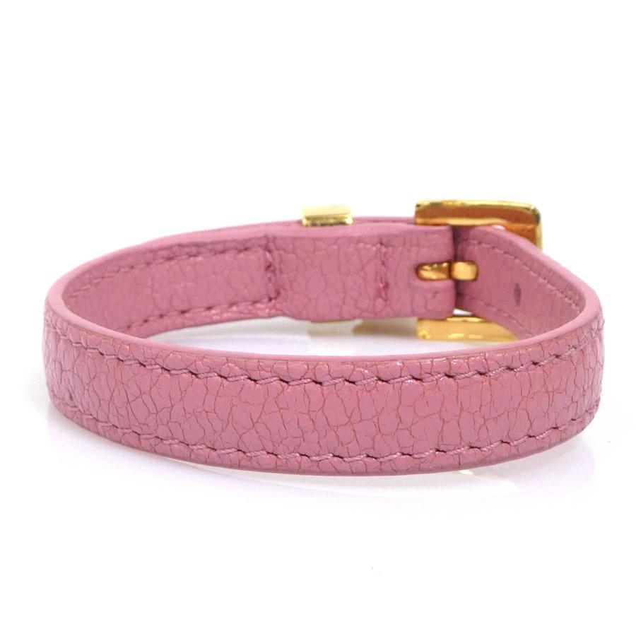 miu miu（ミュウミュウ） ブレスレット レザー ピンク : ブランド