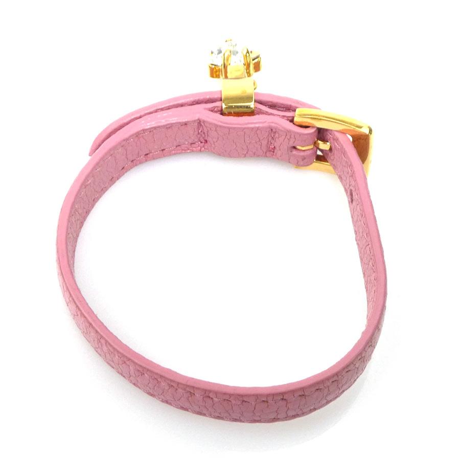 miu miu（ミュウミュウ） ブレスレット レザー ピンク : ブランド