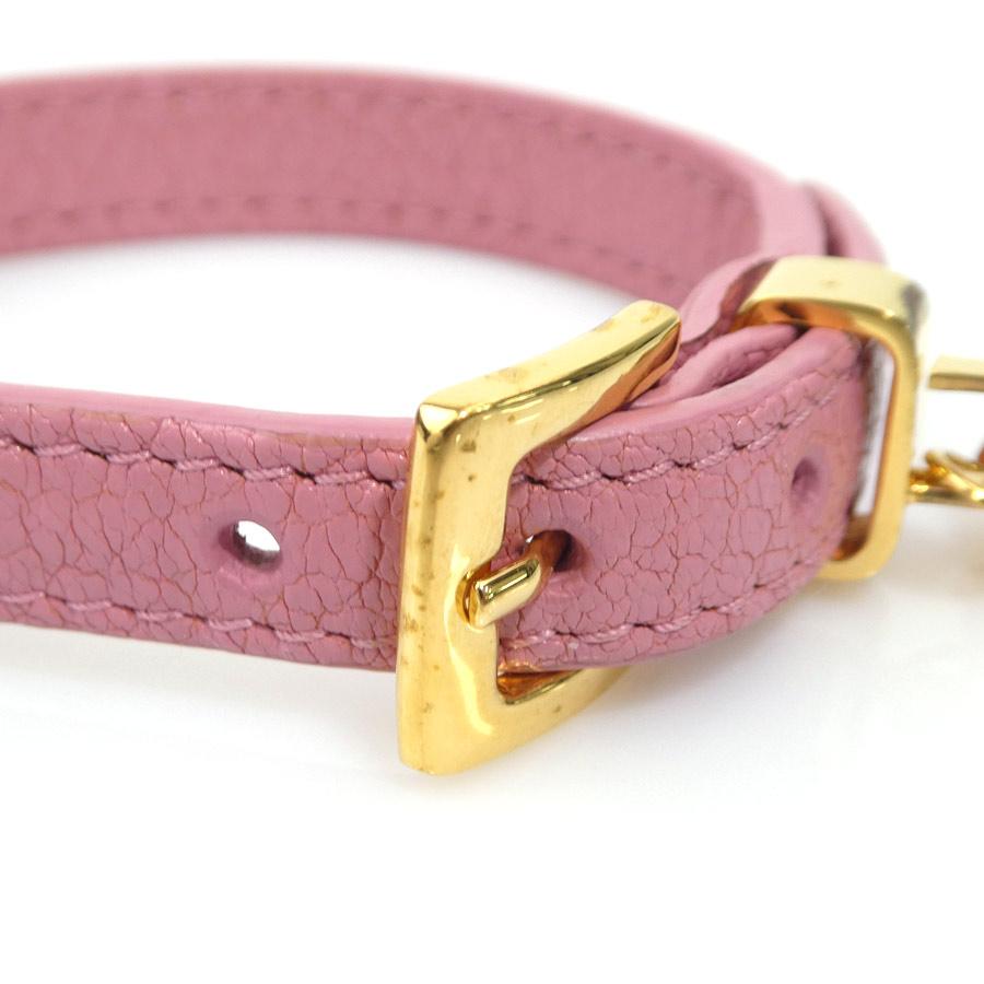 miu miu（ミュウミュウ） ブレスレット レザー ピンク : ブランド
