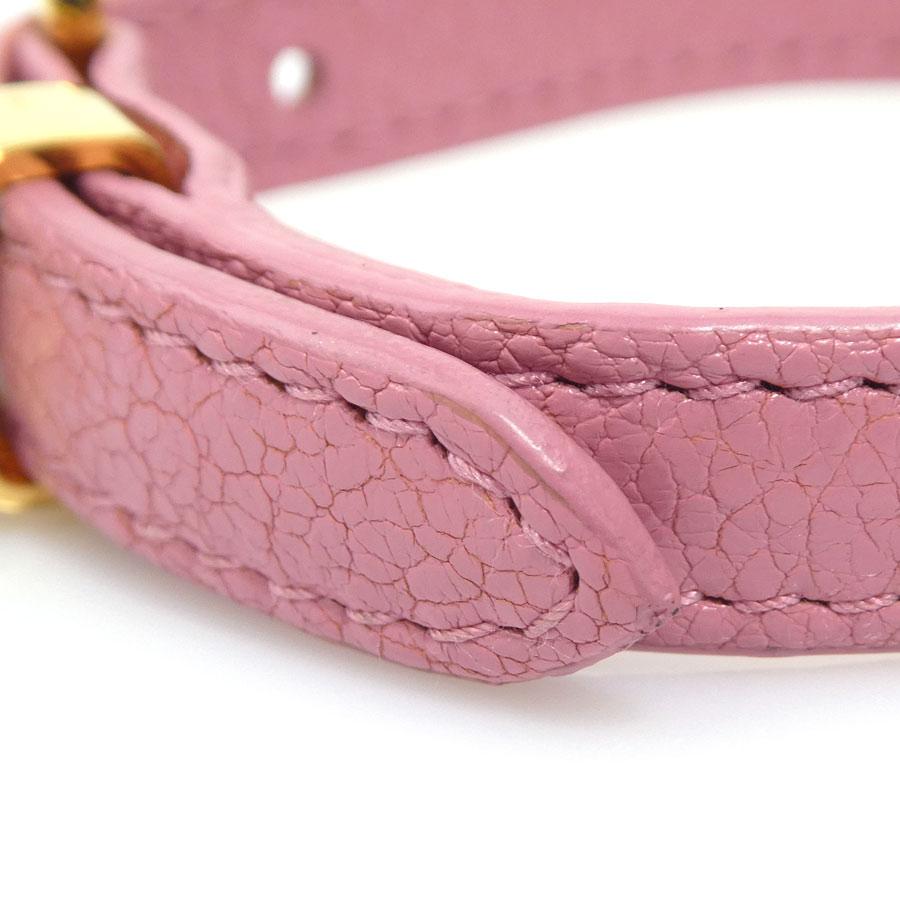 miu miu（ミュウミュウ） ブレスレット レザー ピンク : ブランド