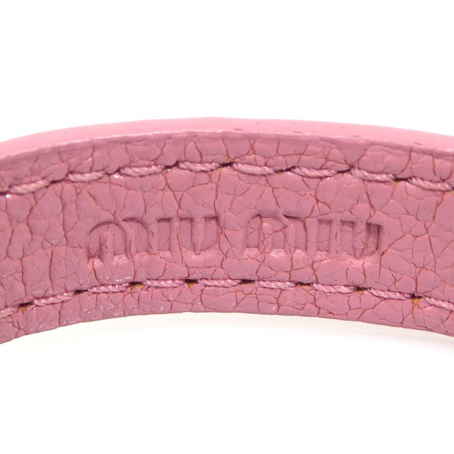miu miu（ミュウミュウ） ブレスレット レザー ピンク : ブランド