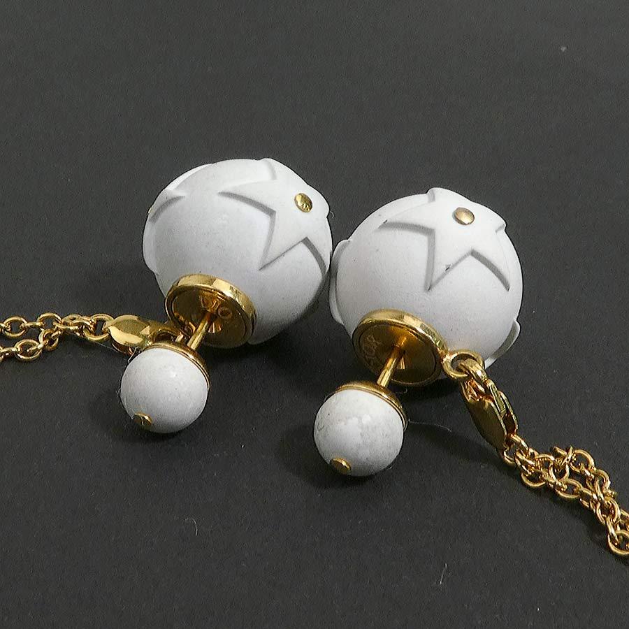 Dior トリバルピアス ゴールド/ホワイト クリスチャンディオール Christian Dior ピアス Air Podsアクセサリー